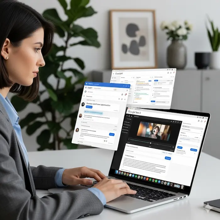 “AI prompt engineering in 2025 – professional writing, video scripts, and business workflows with ChatGPT and Google Veo 3.”