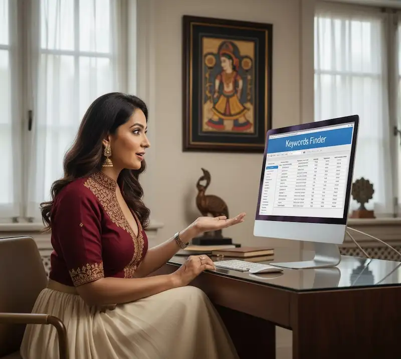 Keyword Finder creating long-tail keywords and FAQs-ready questions from a single seed topic.