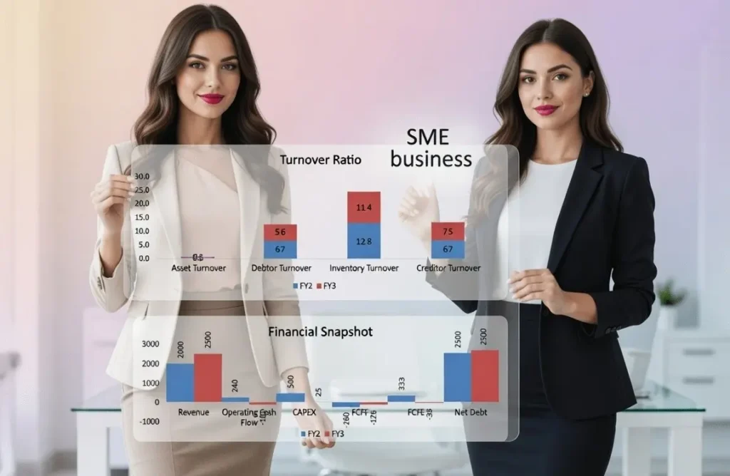 Advanced SME Financial Model Excel Template for Business Planning 7 Advanced SME Financial Model Excel Template with integrated KPI and profitability dashboard.