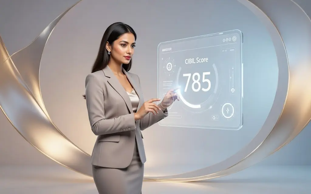 How AI Can Improve Your Credit Score in India (Step-by-Step Guide) 2 Financial advisor analysing CIBIL score dashboard using AI credit monitoring tools