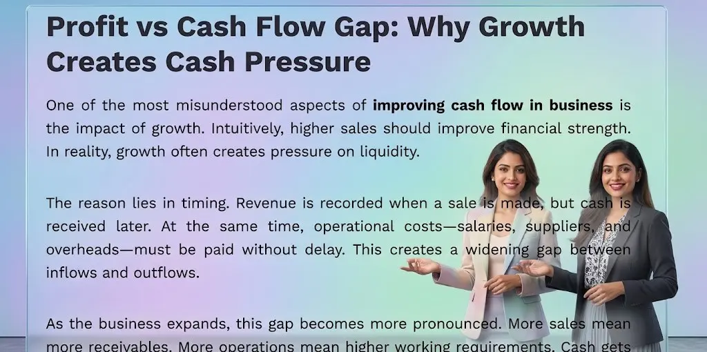 How to Improve Cash Flow in Business: A Practical Framework with AI Insights 2 cash flow gap explained why business growth creates liquidity pressure