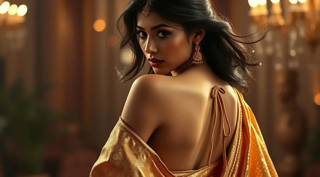 Best AI prompts for glamorous backless blouse fashion shoot creatives
