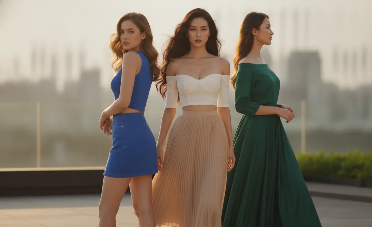 AI Prompt for Skirt and Top Fashion Photography