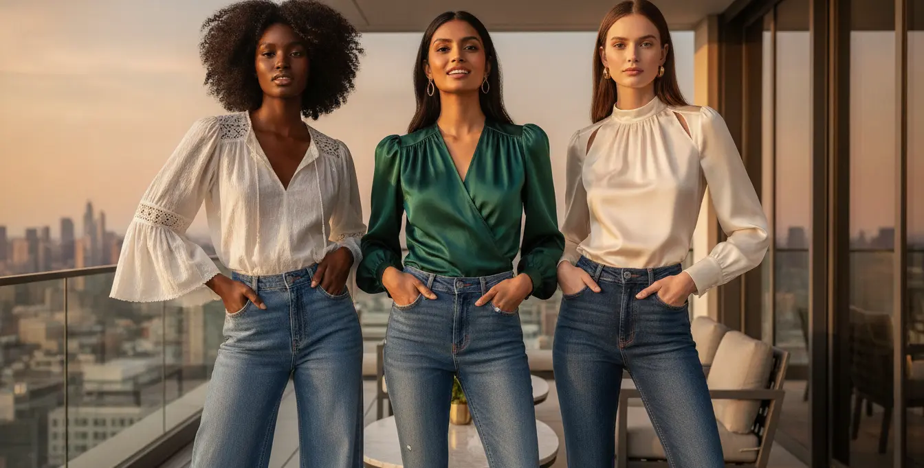 Professional Jeans Fashion Photography Created Using AI Prompts