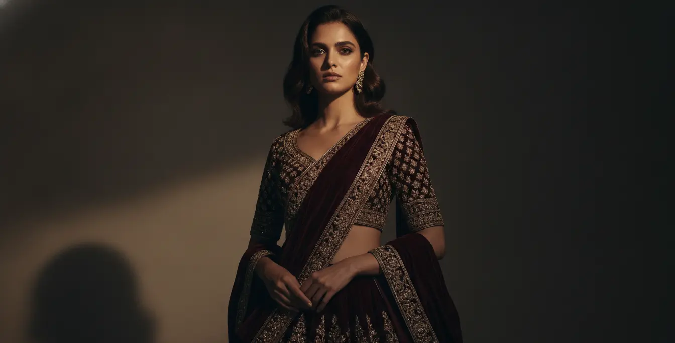 Luxury Lehenga Choli Design Created Using AI Prompts