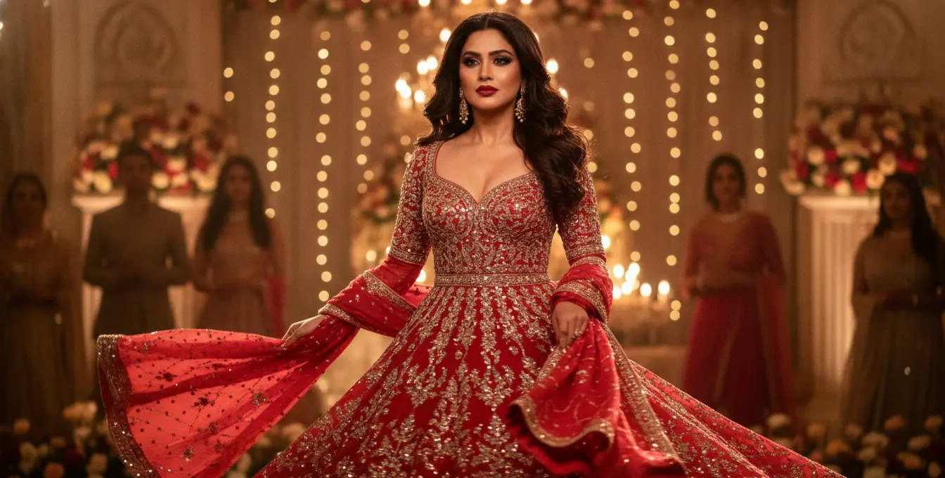 Best AI Prompt Pack for Anarkali Suits & Floor Length Ethnic Wear (2026) 1 Best AI Prompt Pack for Anarkali Suits featuring luxury floor-length ethnic wear fashion photography created with AI