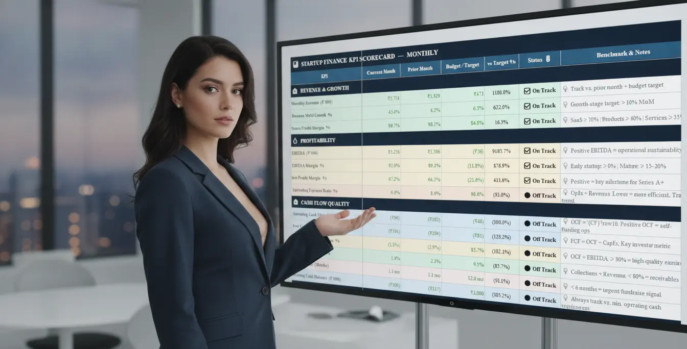 Startup MIS Dashboard Excel Template 3 startup mis dashboard