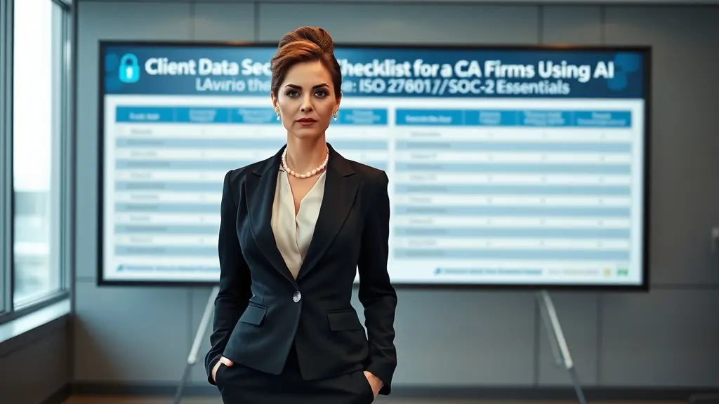 Client Data Security Checklist for CA Firms Using AI: ISO 27001/SOC-2 Essentials 4 AI data security checklist for CA firms handling confidential client information
