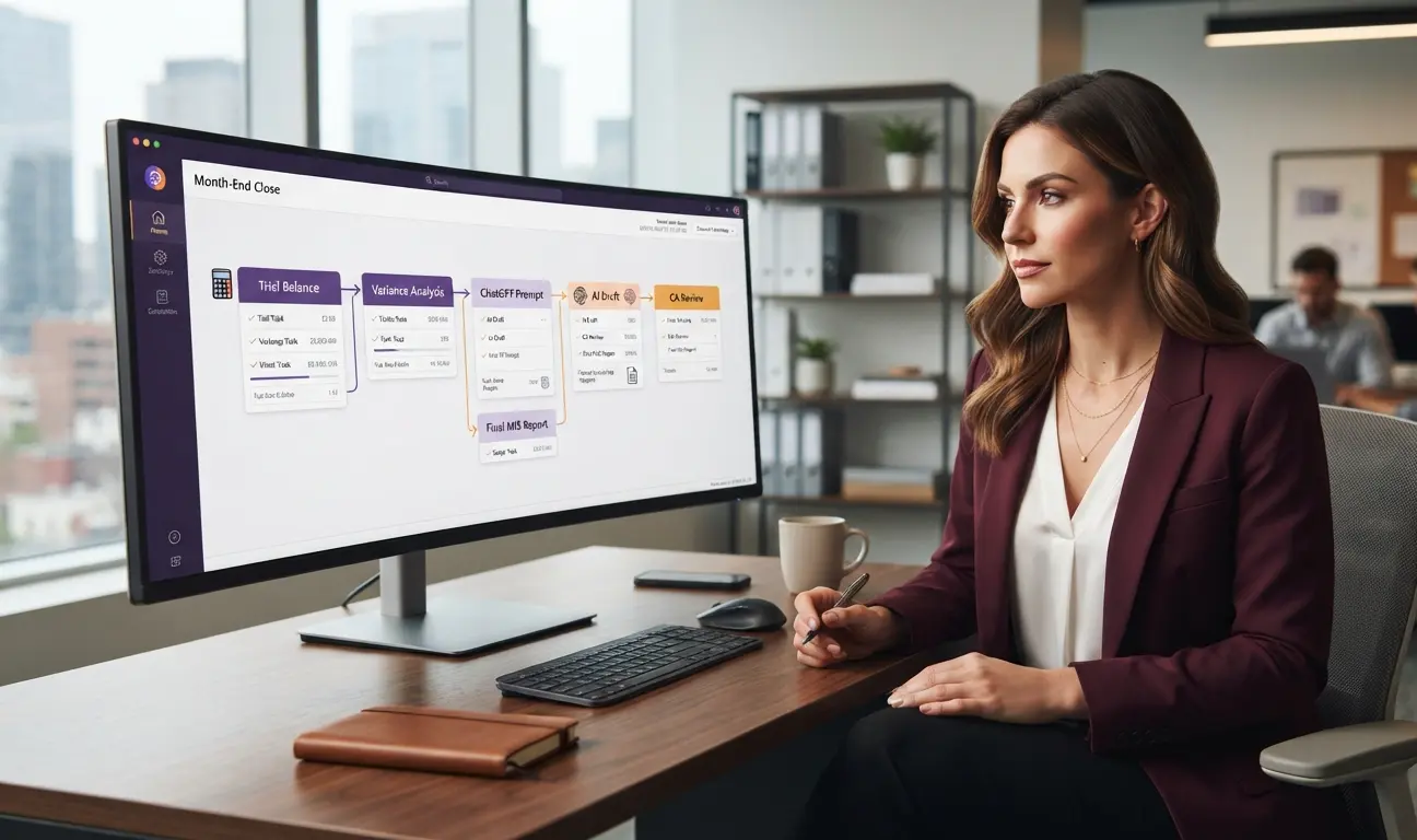 ChatGPT for Accountants in India: How I Actually Run Monthly Close 2 ChatGPT for Accountants in India - AI workflow for finance professionals