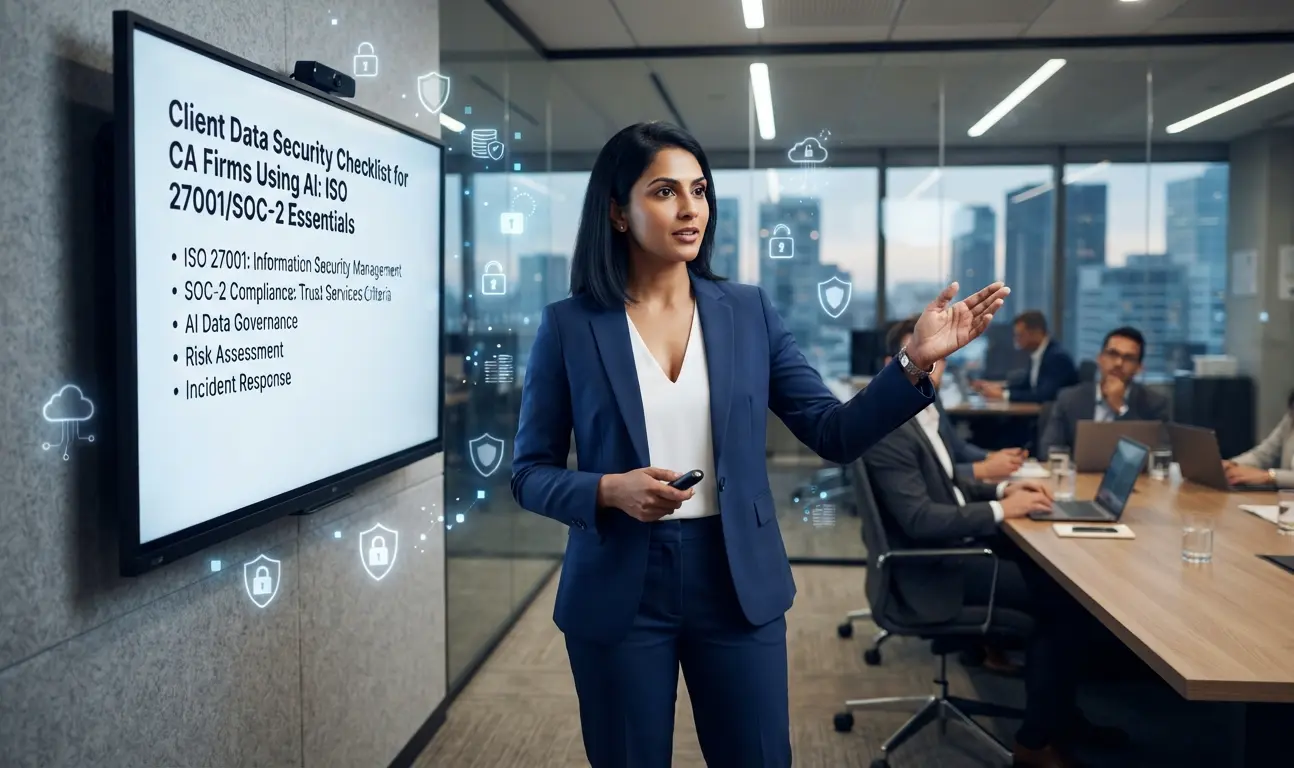 Client Data Security Checklist for CA Firms Using AI: ISO 27001/SOC-2 Essentials 2 Client data protection best practices for Chartered Accountants using AI