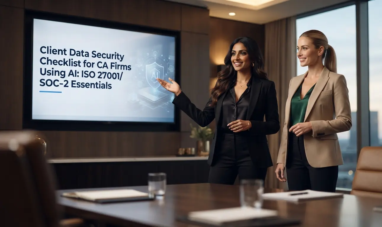 Client Data Security Checklist for CA Firms Using AI: ISO 27001/SOC-2 Essentials 1 Client data security checklist for CA firms using AI and cloud accounting software