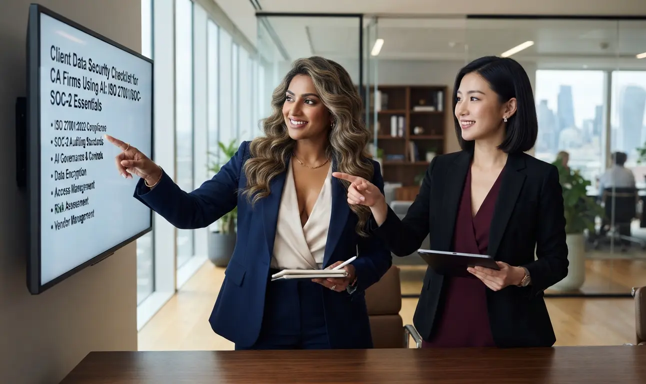 Client Data Security Checklist for CA Firms Using AI: ISO 27001/SOC-2 Essentials 6 Client data security checklist for CA firms using AI and cloud-based accounting tools