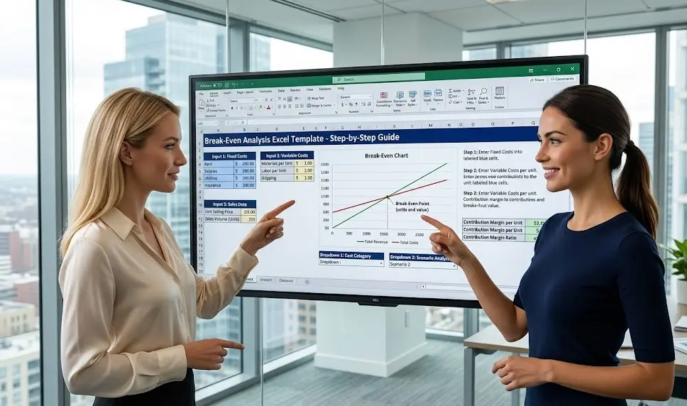 how to use the break even analysis excel template