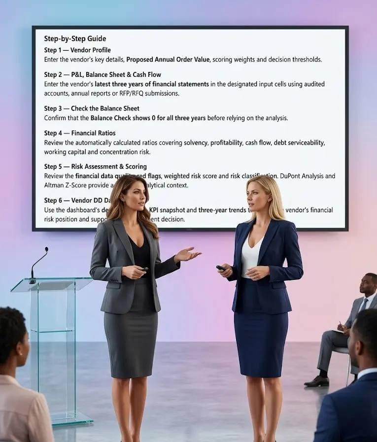 Vendor Financial Due Diligence Excel Template 13 step by step guide to use vendor assessment template