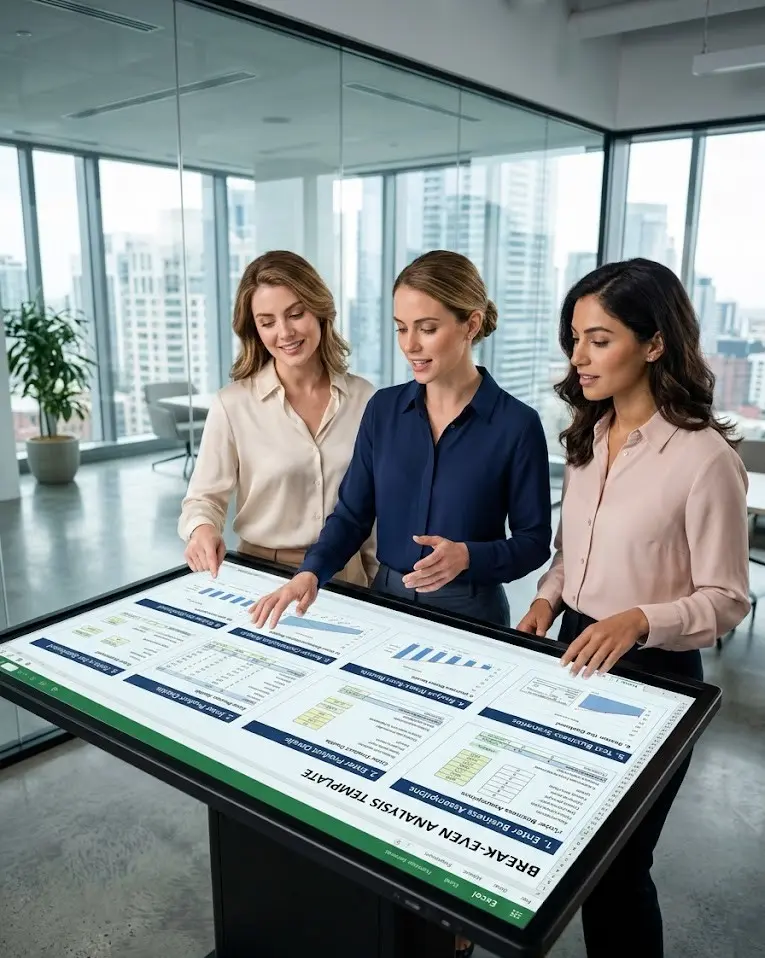 step to use break even excel template