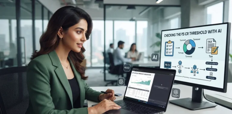 AI for GST e-Invoicing Showing Automated Invoice Processing and Compliance