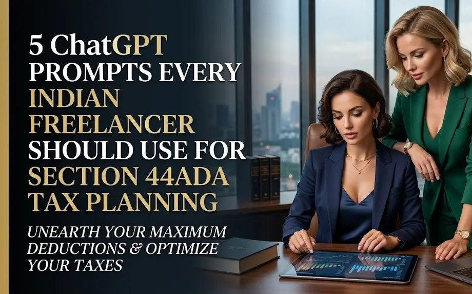 ChatGPT prompts for freelancers under Section 44ADA of the Income Tax Act 1961 for presumptive income tax analysis