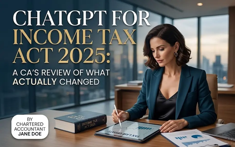 AI-assisted transition workflow for using ChatGPT with the Income Tax Act 2025